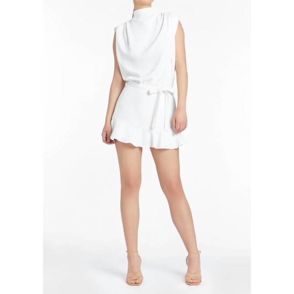 NEW AMANDA UPRICHARD sharla skort romper in ivory - Picture 4 of 4
